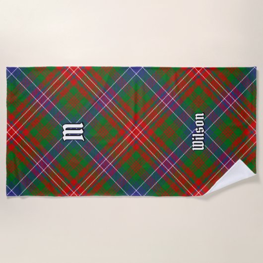Clan Wilson Modern Tartan Strandlaken (Voorkant)