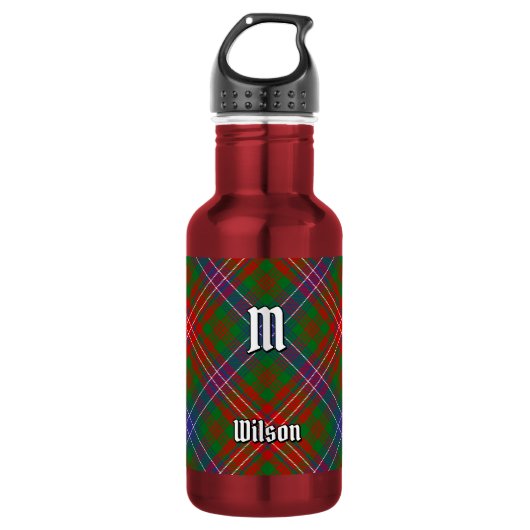 Clan Wilson Modern Tartan Waterfles (Voorkant)