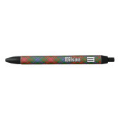 Clan Wilson Modern Tartan Zwarte Inkt Pen (Voorkant)