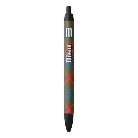 Clan Wilson Modern Tartan Zwarte Inkt Pen (Voorkant Verticaal)