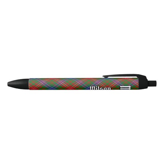 Clan Wilson Modern Tartan Zwarte Inkt Pen (Bovenkant)