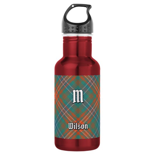 Clan Wilson Oude Tartan Waterfles (Voorkant)