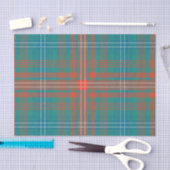 Clan Wilson Sinaasappel Turquoise Plaid Check Tart Tissuepapier (Craft)