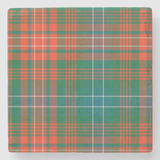 Clan Wilson Tartan Pset Stone Onderzetter (Voorkant)