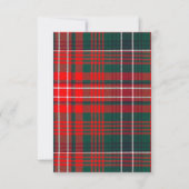 Clan Wilson Tartan Thistle bruiloft escort RSVP Kaartje (Achterkant)
