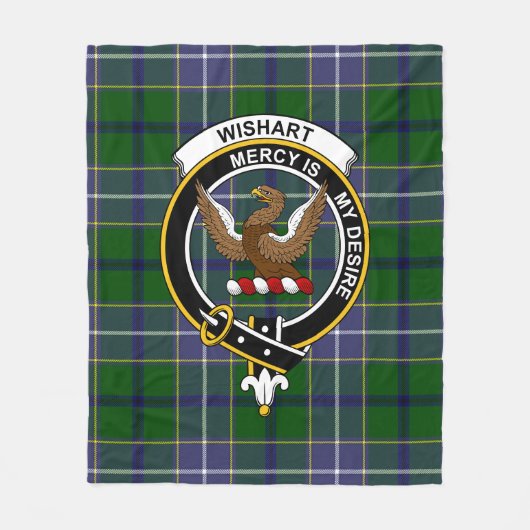Clan Wishart Hunting Tartan Pset Fleece Deken (Voorkant)
