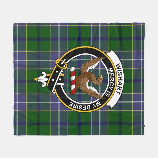 Clan Wishart Hunting Tartan Pset Fleece Deken (Voorkant (Horizontaal))
