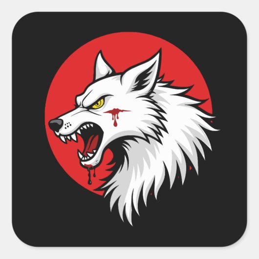 Clan Wolf Dragoons gevechtstechniek Vierkante Sticker (Voorkant)