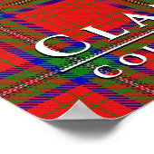 Clan Wood Colors of Scotland Red Tartan Poster (Hoek)