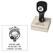 Clan Wood Crest Badge  Rubber Stempel (Gestempeld)