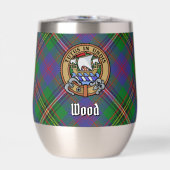 Clan Wood Crest boven Tartan (Voorkant)