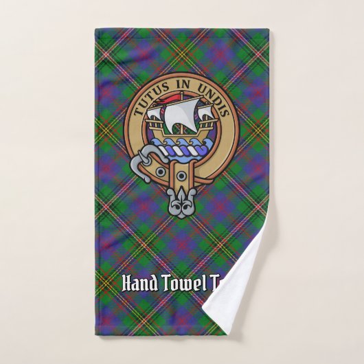 Clan Wood Crest boven Tartan Bad Handdoek (Handdoek)