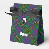 Clan Wood Crest boven Tartan Bedankdoosjes (Voorkant Zijde)
