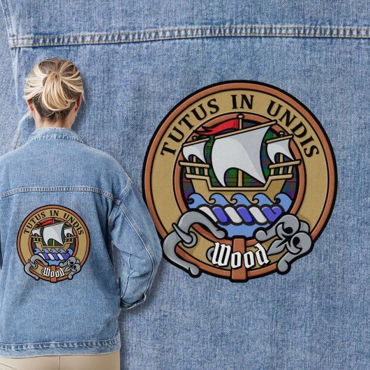 Clan Wood Crest boven Tartan Denim Jacket