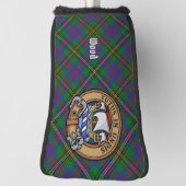Clan Wood Crest boven Tartan Golfheadcover (Draai 90)