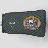 Clan Wood Crest boven Tartan Golfheadcover (Voorkant)