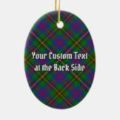 Clan Wood Crest boven Tartan Keramisch Ornament (Achterkant)
