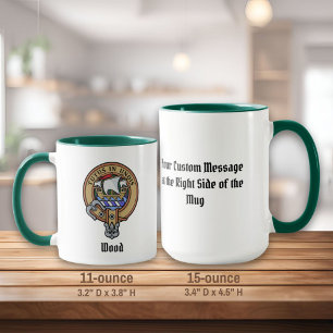 Clan Wood Crest boven Tartan Mok