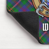 Clan Wood Crest boven Tartan Muismat (Hoek)