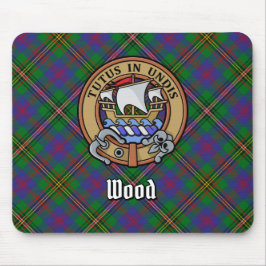 Clan Wood Crest boven Tartan Muismat