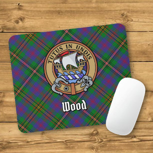 Clan Wood Crest boven Tartan Muismat
