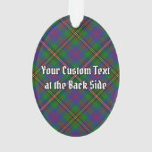 Clan Wood Crest boven Tartan Ornament (achterkant)