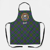 Clan Wood Crest boven Tartan Schort (Voorkant)