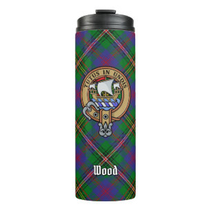 Clan Wood Crest boven Tartan Thermosbeker