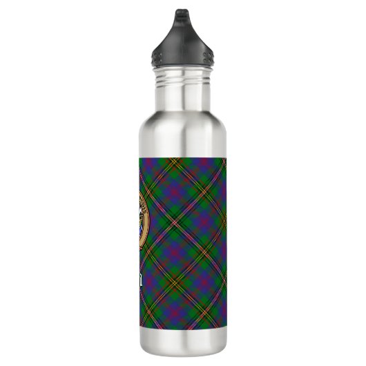 Clan Wood Crest boven Tartan Waterfles (Rechts)