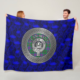 Clan Wood Crest & Knoop van de Tartan Fleece Deken
