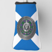 Clan Wood Crest & Knoop van de Tartan Golfheadcover (Draai 90)