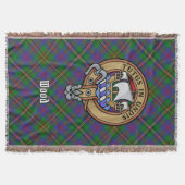 Clan Wood Crest over tartan Deken (Voorkant)