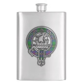 Clan Wood Crest & Tartan Flask Flacon (Voorkant)