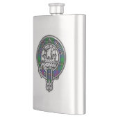 Clan Wood Crest & Tartan Flask Flacon (Links)