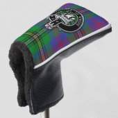 Clan Wood Crest & Tartan Golf Head Hoesje Golfheadcover (3/4 voorkant)