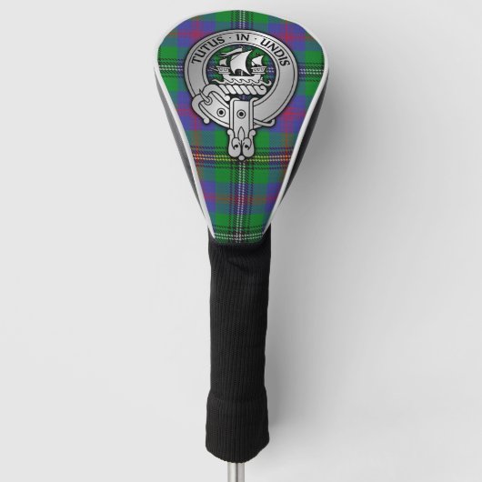 Clan Wood Crest & Tartan Golfheadcover (Voorkant)