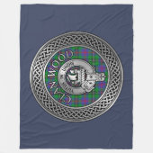 Clan Wood Crest & Tartan Knot Fleece Deken (Voorkant)