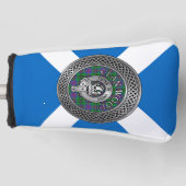 Clan Wood Crest & Tartan Knot Golfheadcover (Voorkant)
