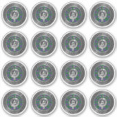 Clan Wood Crest & Tartan Knot Sticker (Voorkant)