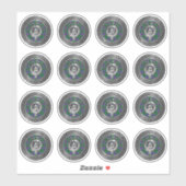 Clan Wood Crest & Tartan Knot Sticker (Vel)