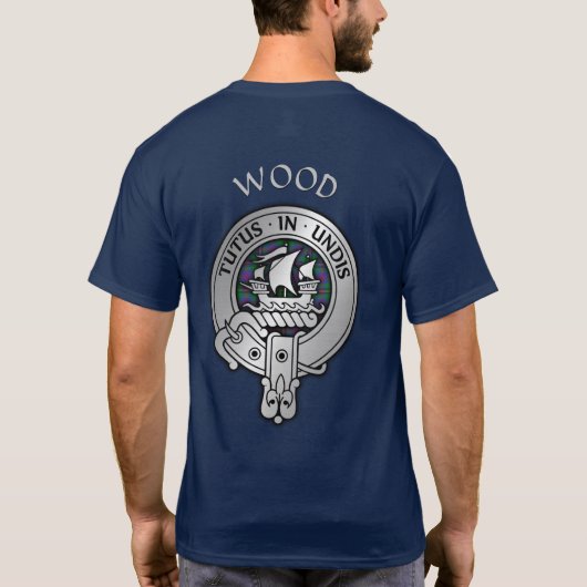 Clan Wood Crest & Tartan T-shirt (Achterkant)