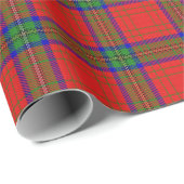 Clan Wood Rode Jurk Schotse Tartan Cadeaupapier (Rol Hoek)