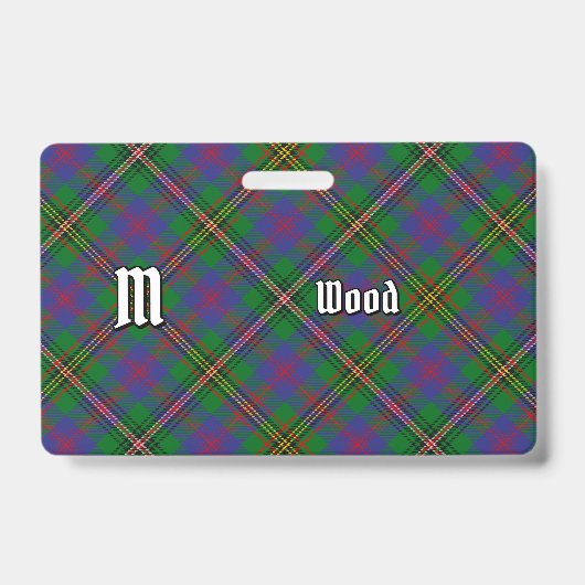 Clan Wood Tartan Badge (Voorzijde)