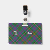 Clan Wood Tartan Badge (Voorzijde met clip)