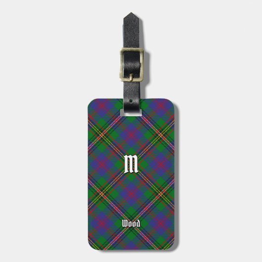 Clan Wood Tartan Bagagelabel (Voorkant verticaal)