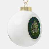 Clan Wood Tartan Celtic Trinity Keramische Bal Ornament (Links)
