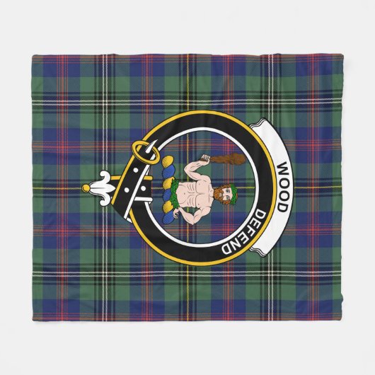 Clan Wood Tartan Fleece Deken (Voorkant (Horizontaal))