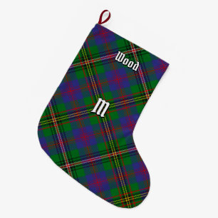 Clan Wood Tartan Grote Kerstsok