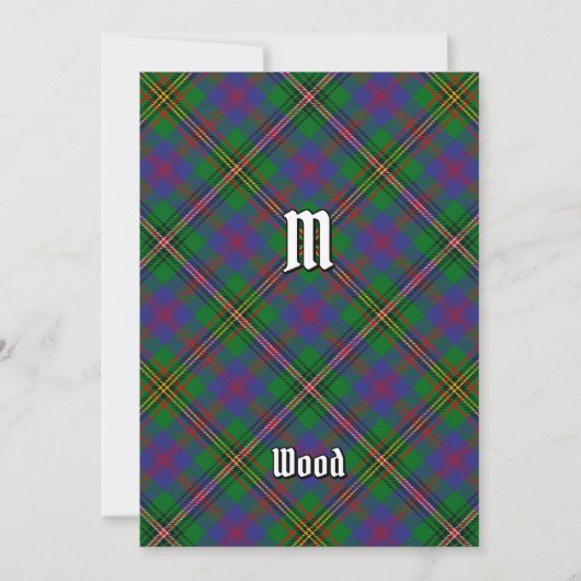 Clan Wood Tartan Kaart (Voorkant)