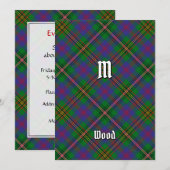 Clan Wood Tartan Kaart (Voorkant / Achterkant)
